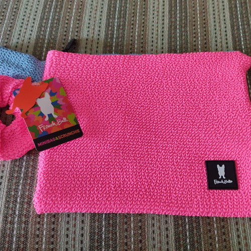 French Bull toiletry bag new, pink and turquoise