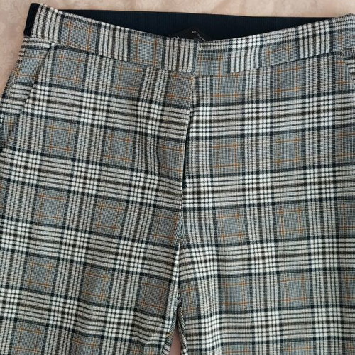 Zara fitted checkered pants like new, size S