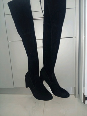 Over the knee boots like new, black, size 39