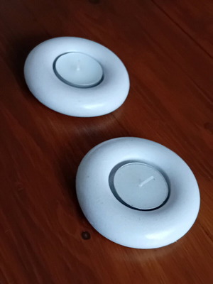 Set of Gypsum Tea Light Holders like new