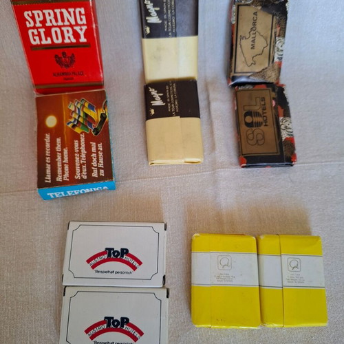 Set of 10 vintage hotel soaps new from Europe