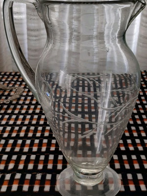 Wine pitcher large used with plant decoration