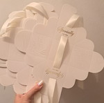 Packaging boxes like new, set of 22 with ribbon and pearls
