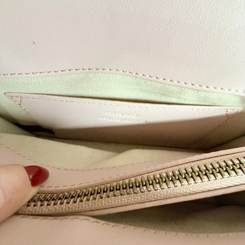 Pinko shoulder bag like new, pink and gold