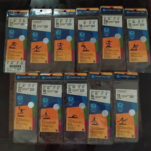 Olympic Games 2004 Tickets New, Set of 11