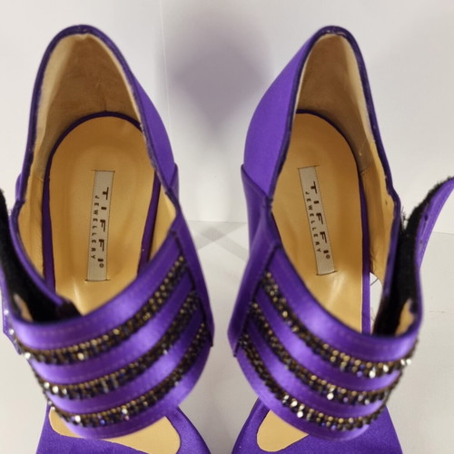 Tiffi women's purple sandals with Swarovski elements, new, size 39