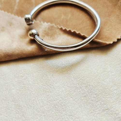 Silver bracelet 925 and 585 gold 14K, vintage