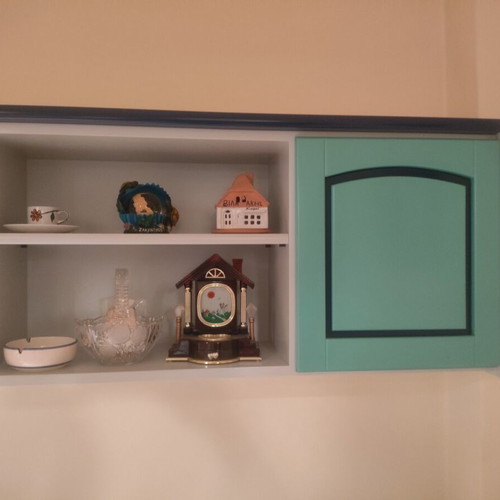 Large bookshelf composition with double sofa bed, like new