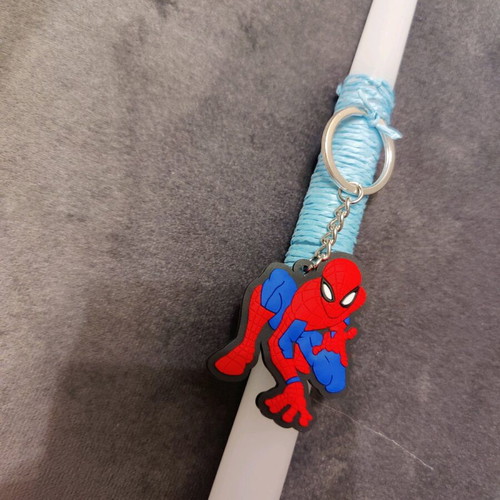 Spiderman Candle 25 cm new with rubber keychain