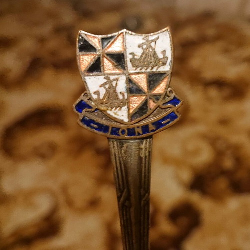 Souvenir spoons used from Isle of Man, Wales and Scotland