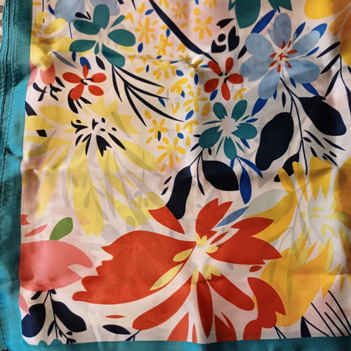 Silk texture scarf new multicolor