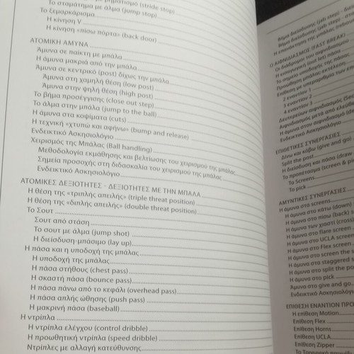 The Teaching of Basketball book, Greek