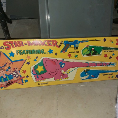 Old piano toy in red color new