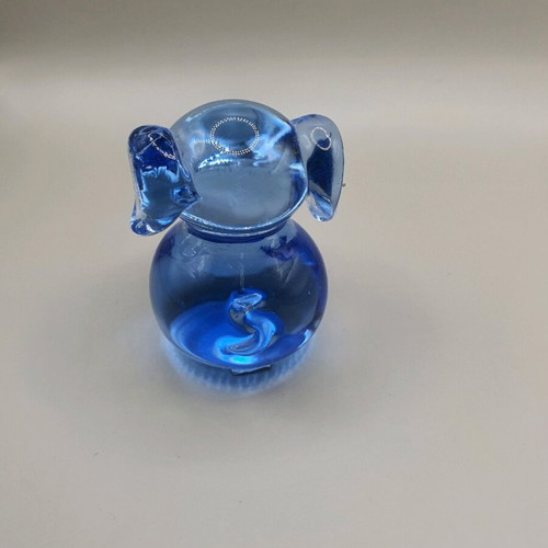 Glass elephant figurine 6 cm