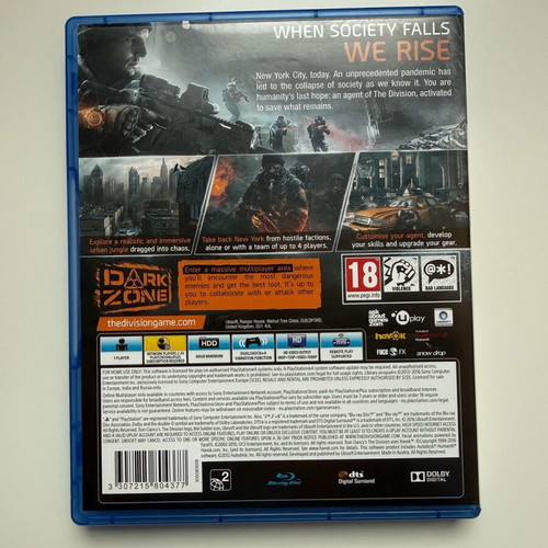 Tom Clancy The Division PS4 like new