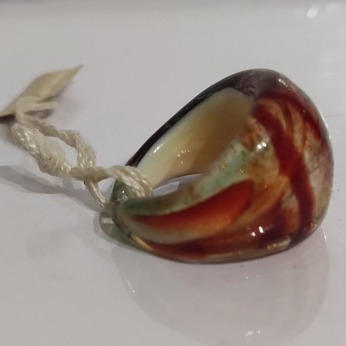 Murano ring N.54 new, multicolor, handmade glass