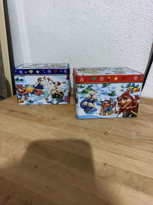Metal Christmas Boxes used, pack