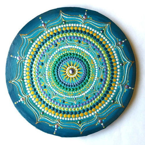 Energy Mandala Soul Compass 30 cm new, hand-painted spiritual art