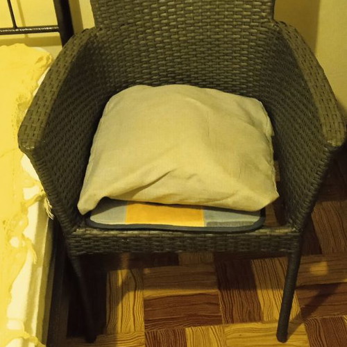 Metal chair used with cushion