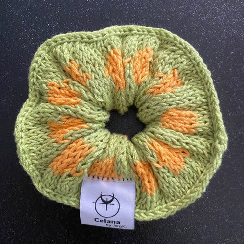 Πλεκτό scrunchie βαμβακερό καινούργιο με διαφορετικό παιχνίδι χρωμάτων