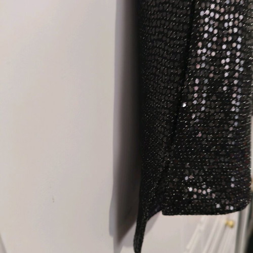Plus Size XXL sequin blouse new, black gray