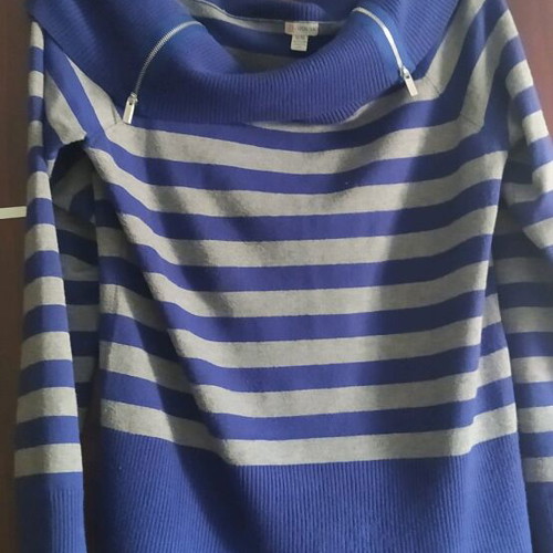 Guess thin mariniera sweater xlarge, new, gray and blue