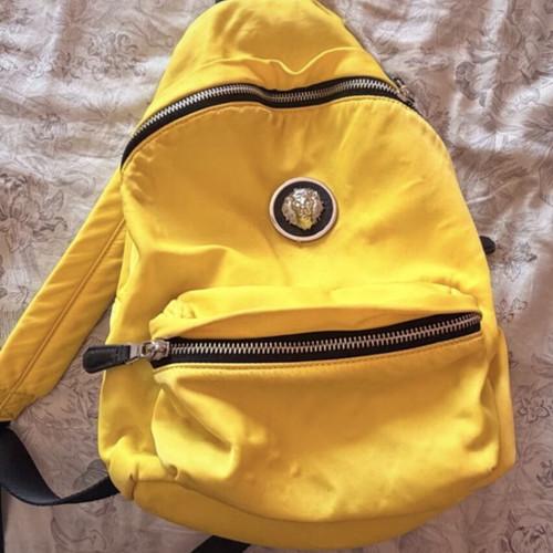 Versace backpack like new with leather details yellow