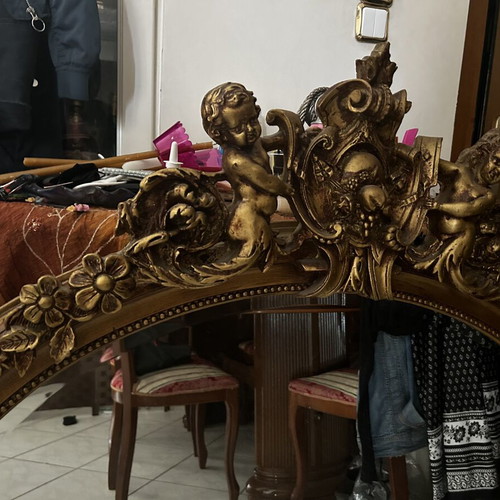 Vintage mirror made of metal like new