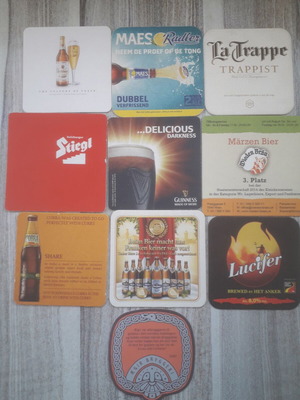 Beer Coasters used, set of 10 No 22
