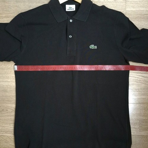 Brown Lacoste long-sleeve polo like new, size 3 Small