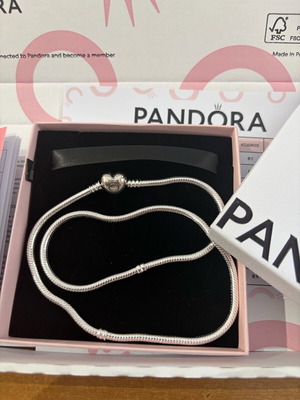 Κολιέ Pandora 45cm σαν καινούργιο, ασημί