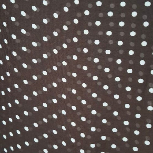 Polka Dot Sleeveless Sheer Top Dark Brown with White, like new