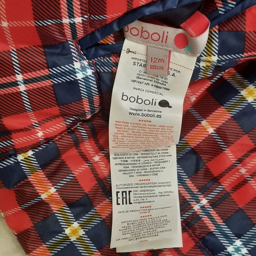 Boboli reversible quilted jacket No80 for 12 months, like new