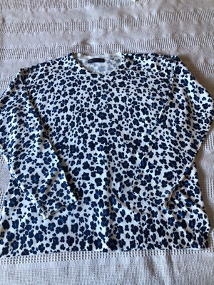 Πουλοβερ animal print μπλε M&S σαν καινούργιο, πολύ μαλακό