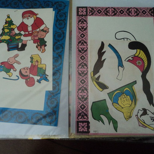 Paper cuttings used, archive of 12 pieces from the 1970s