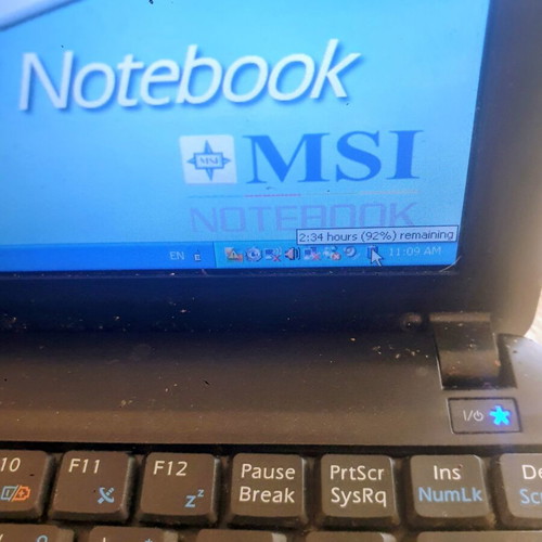 MSI laptop up to 13 inch, Windows XP system
