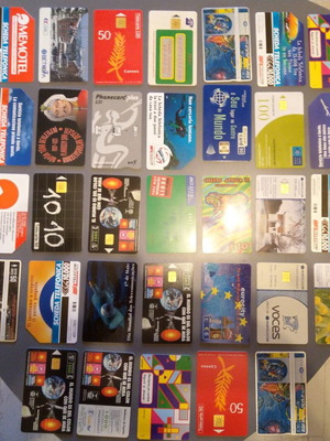 Foreign phone cards used, collection of 37 pieces