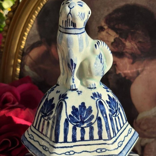 Royal Sphinx Holland by Boch Belgium Delft-Style Lidded Vase