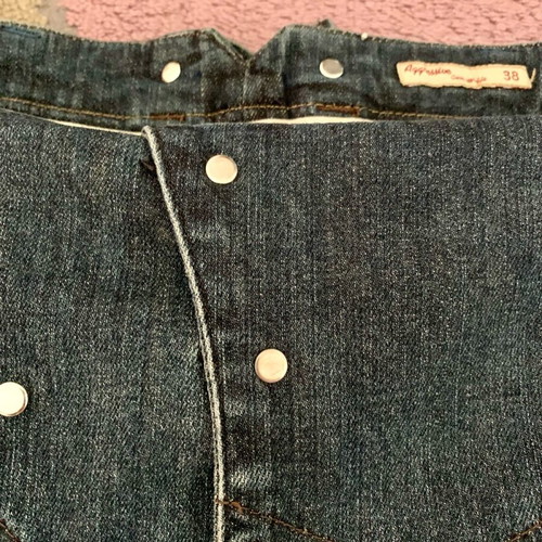 Jean with suspenders Aggressive like new, blue, size M