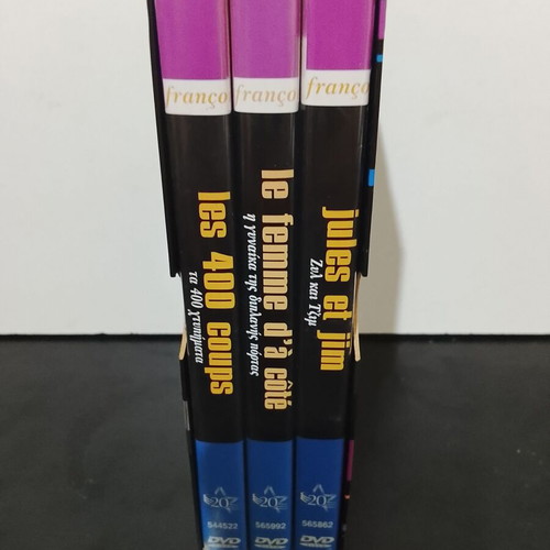 Francois Truffaut DVD boxset used with Greek subtitles, 3 movies