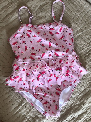 Swimmy girls' one-piece swimsuit used, pink with watermelons
