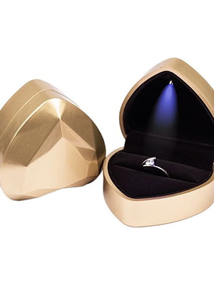 Wedding ring box new beige with projector light