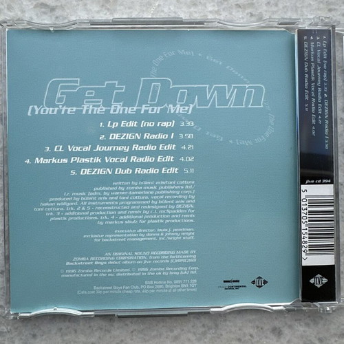 Backstreet Boys Get Down CD single like new, pop