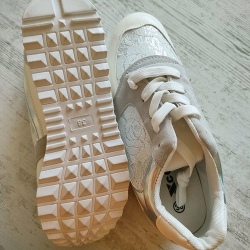 Women's summer sneakers new with delicate white lace