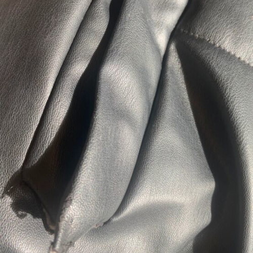 Zara black faux leather cropped puffer jacket