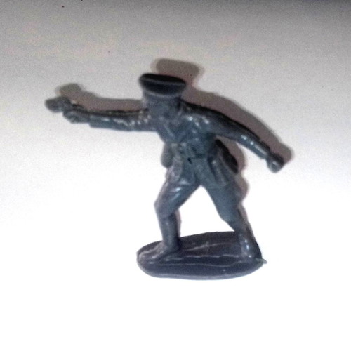 German Officer figure vintage collectible used with 14 soldiers