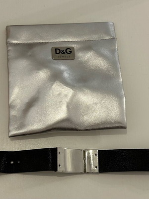 Dolce Gabbana Jewels Ανδρικό περικάρπιο - βραχιόλι μεταχειρισμένο, μαύρο και ασημί