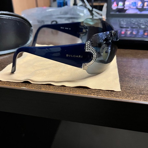 Bvlgari Vintage Women's Sunglasses Blue Navy used