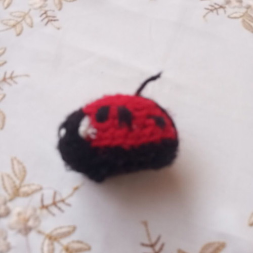 Crocheted ladybug toy