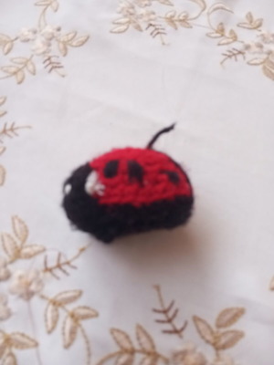 Crocheted ladybug toy